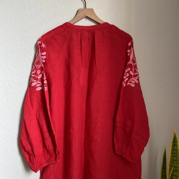 Mersea Linen Palermo Embroidered Maxi  Dress - Picture 12 of 13